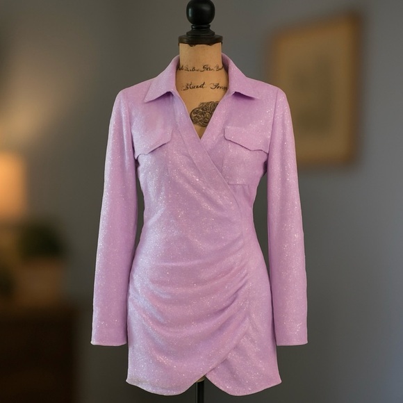 Les Lis Dresses & Skirts - Les Lis Purple Lavender Iridescent Sequin Mini Dress